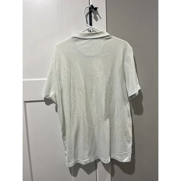 Perry Ellis Womens XL Light Green Ribbed 100% Cotton Short Sleeve Polo Shirt - Picture 5 of 6